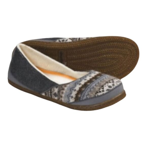 Smartwool Morning Ballet Flats Women's Size 10 Blue Wool Cozy Winter Shoes - Picture 4 of 8